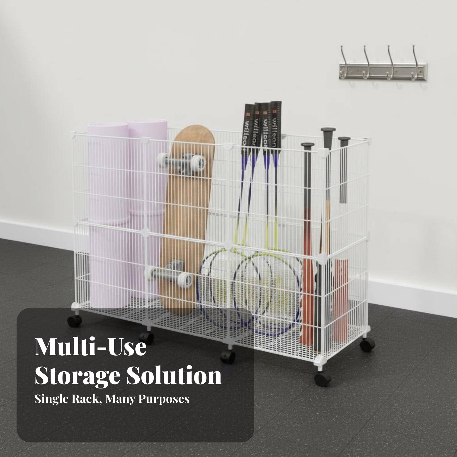 Sports Equipment Organizer - Carrello Portaoggetti per Attrezzature Sportive, Robusto